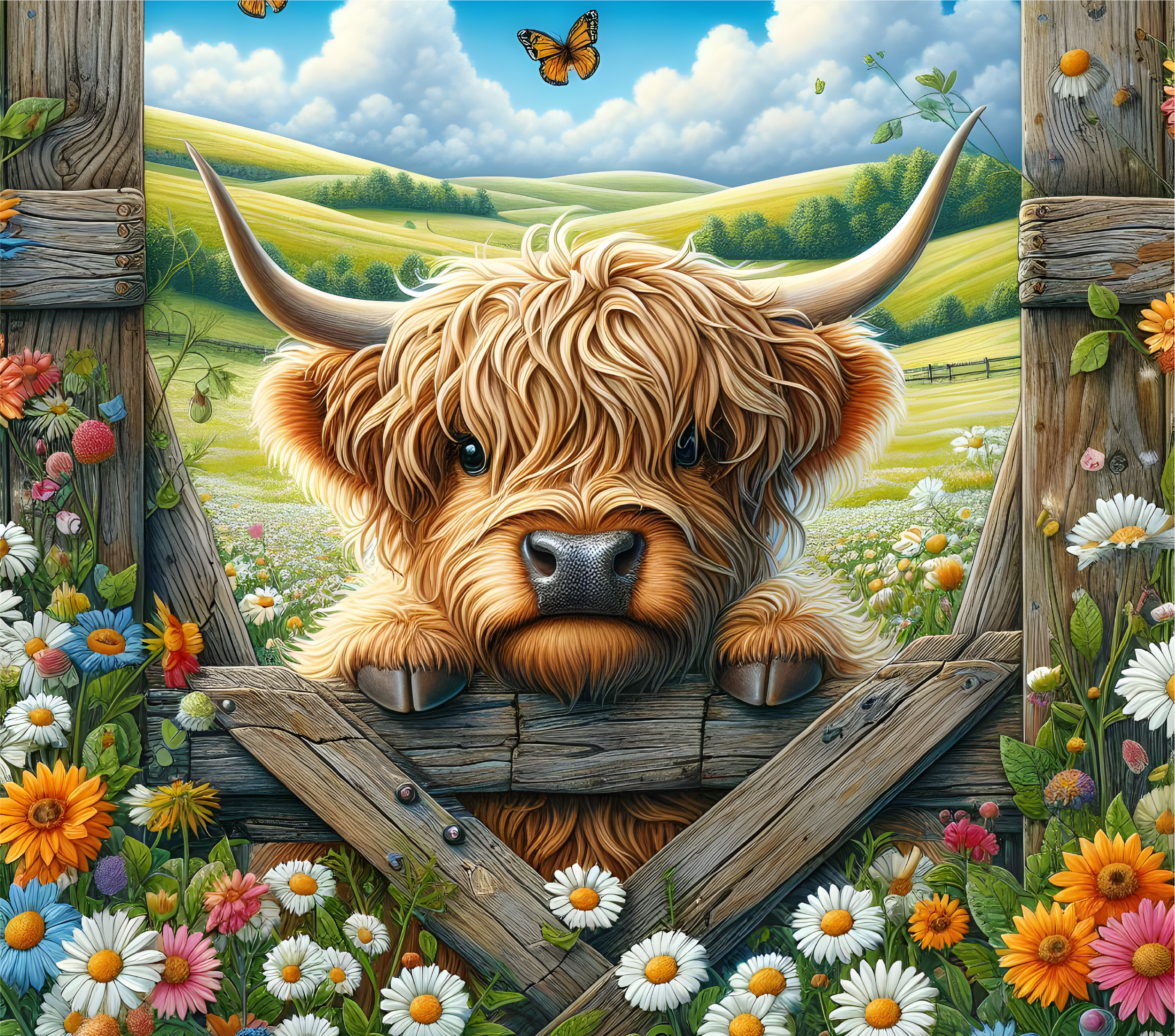 20-ounce Highland Cow Tumbler