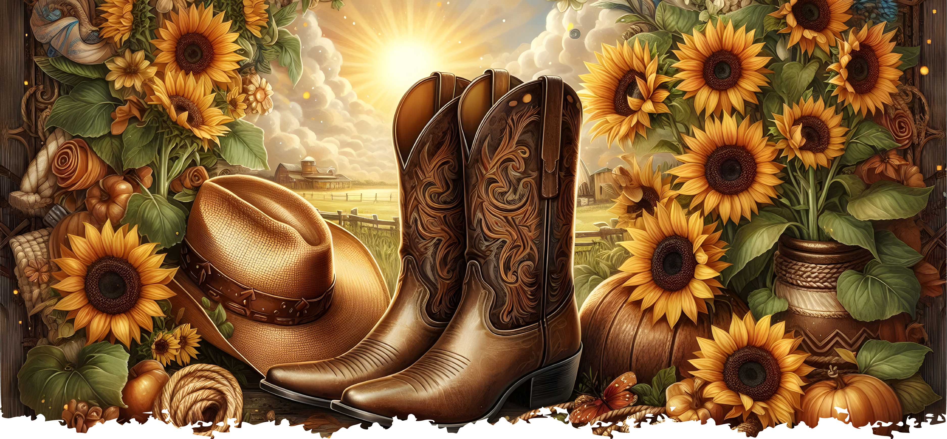 Country Boots and Hats 20-Ounce Tumblers