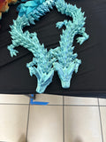 Blue silver crystal dragon
